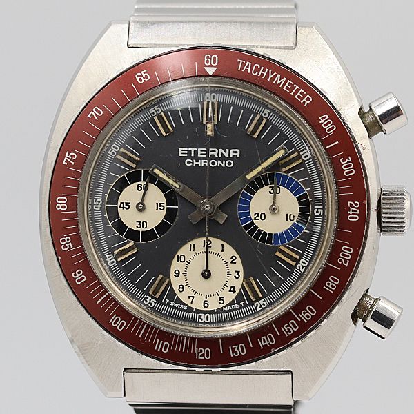デッドストック級 稼働 エテルナ バルジュー726 クロノグラフ グレー