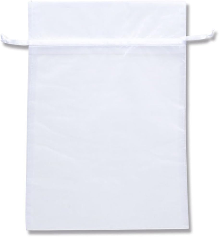 シモジマ HEIKO ヘイコー オーガンジーバッグ 平袋タイプ XL ホワイト 50枚入 008705081 T954