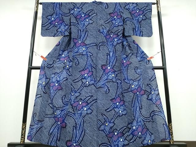 平和屋着物∴夏物 浴衣 有松鳴海絞り 杜若 綿 CAAW1142ng