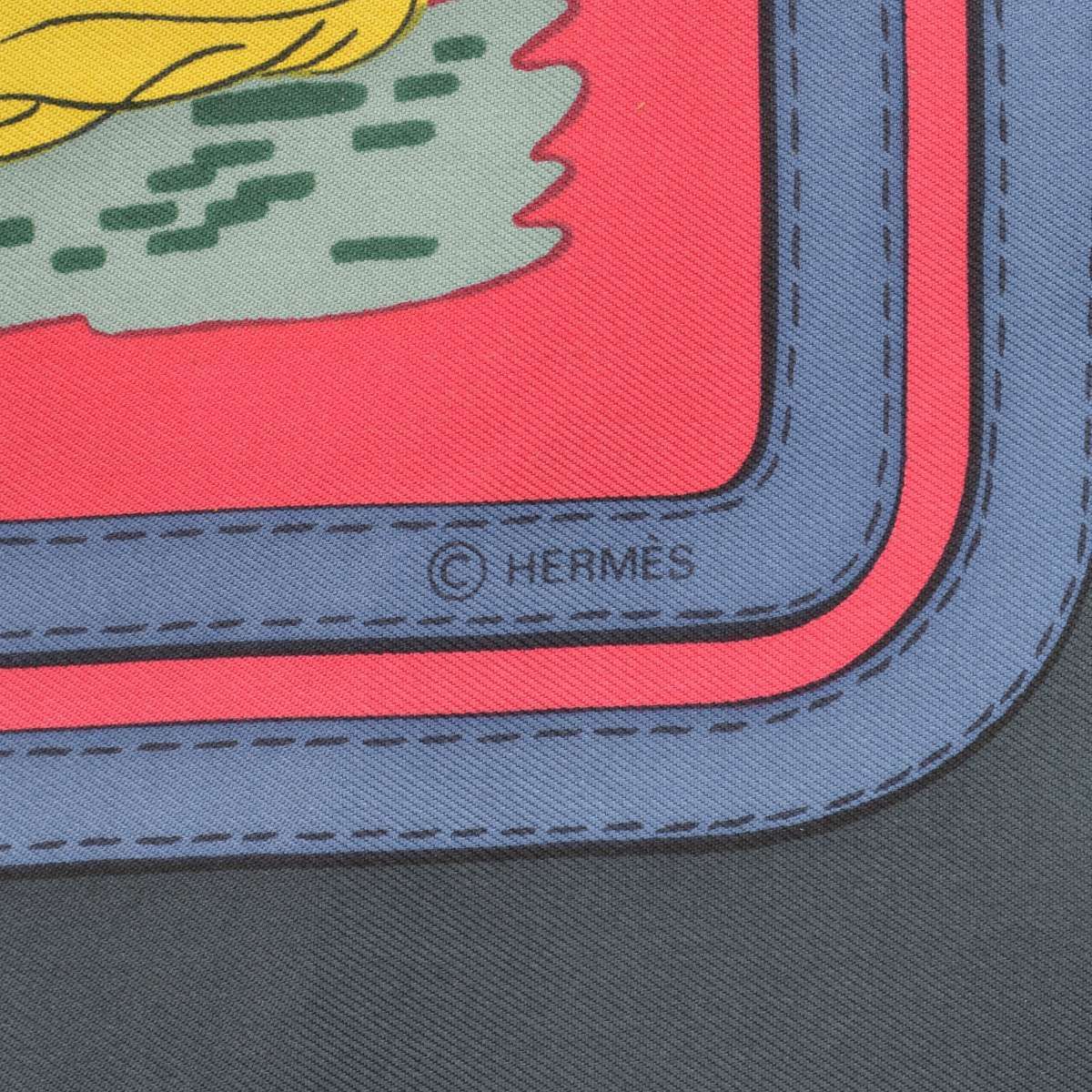 HERMES】カレ90 ECURIES 厩舎 馬柄 シルク 大判スカーフ