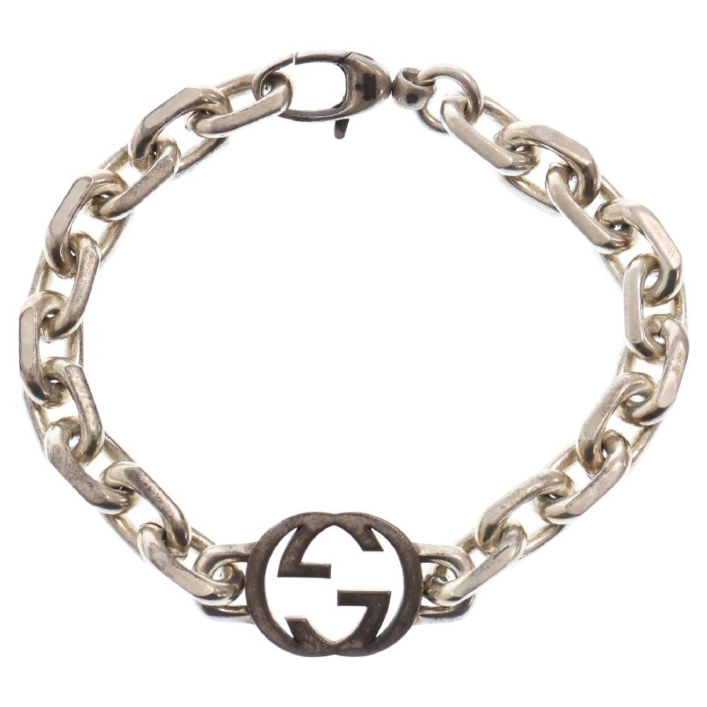GUCCI グッチ インターロッキングG チェーンブレスレット シルバー