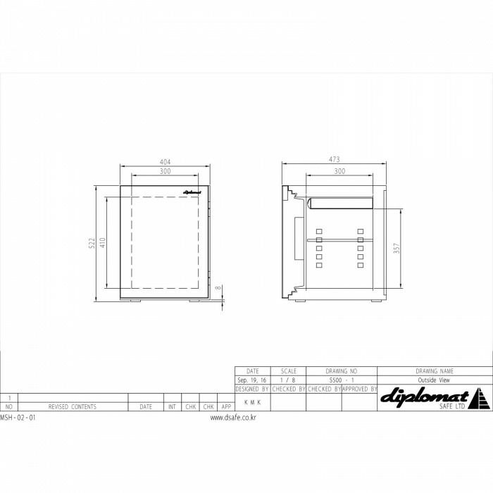 耐火デザイン金庫 タッチパネル