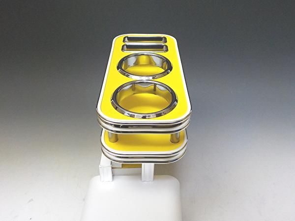 N-VAN(18/7～）フロントセンターカップホルダー イエロー WHｘフルメッキ 日本製