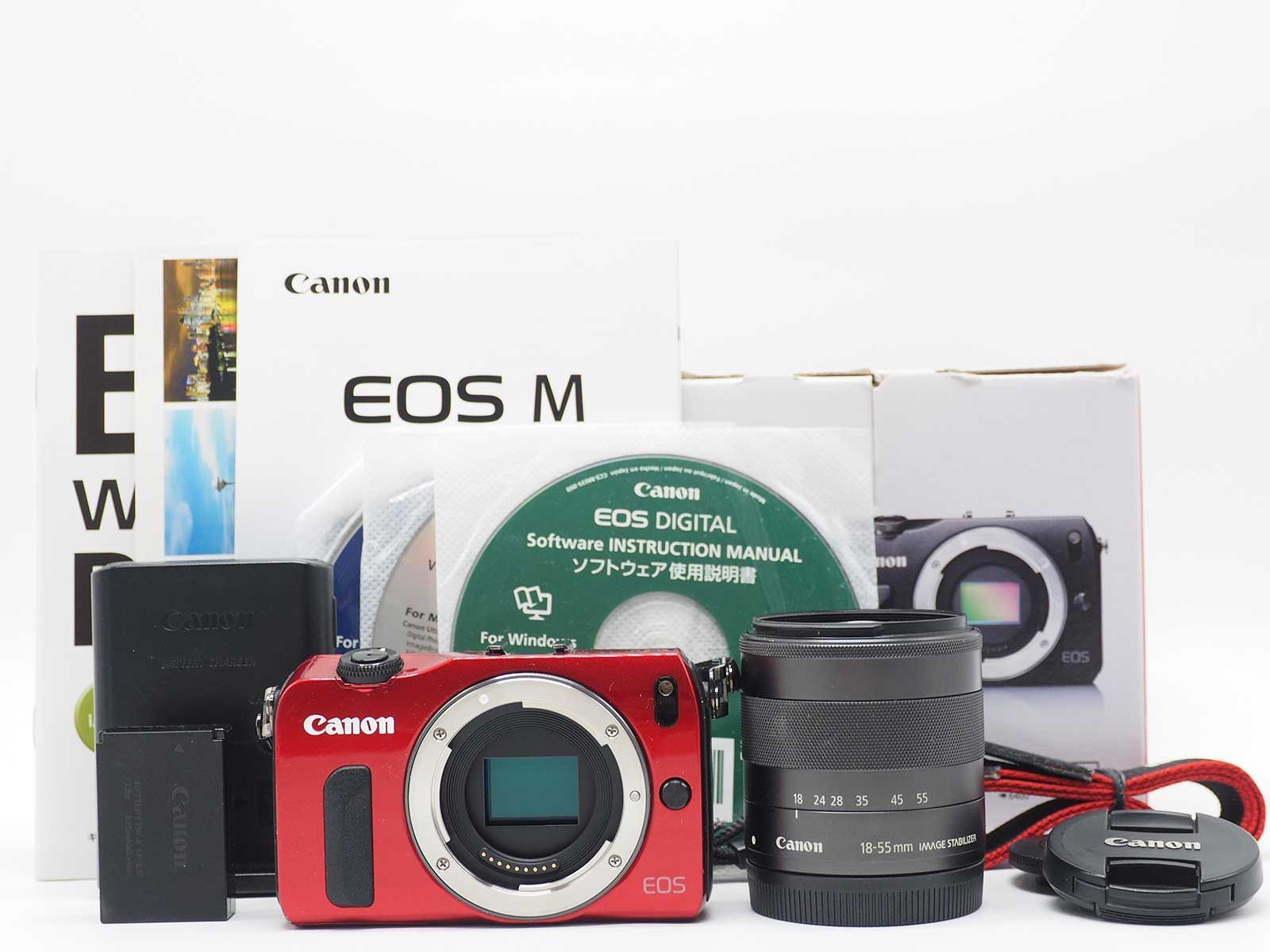 キャノン Canon EOS M Digital Camera Red 18-55mm Lens 元箱 [美品] #Z1914A - メルカリ