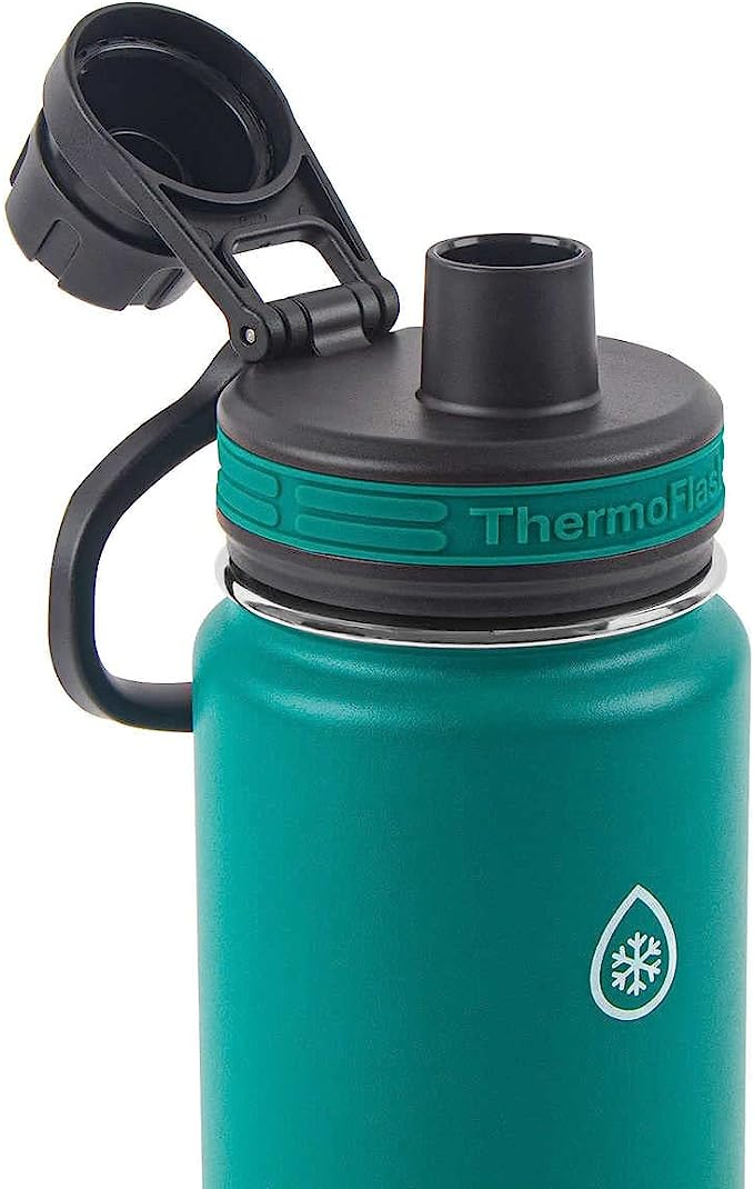 Thermoflask ステンレスサーモマグ 710mL 2本セット ハンドル付き サーモフラスク(ブラック/グリーンセット) ::50454 