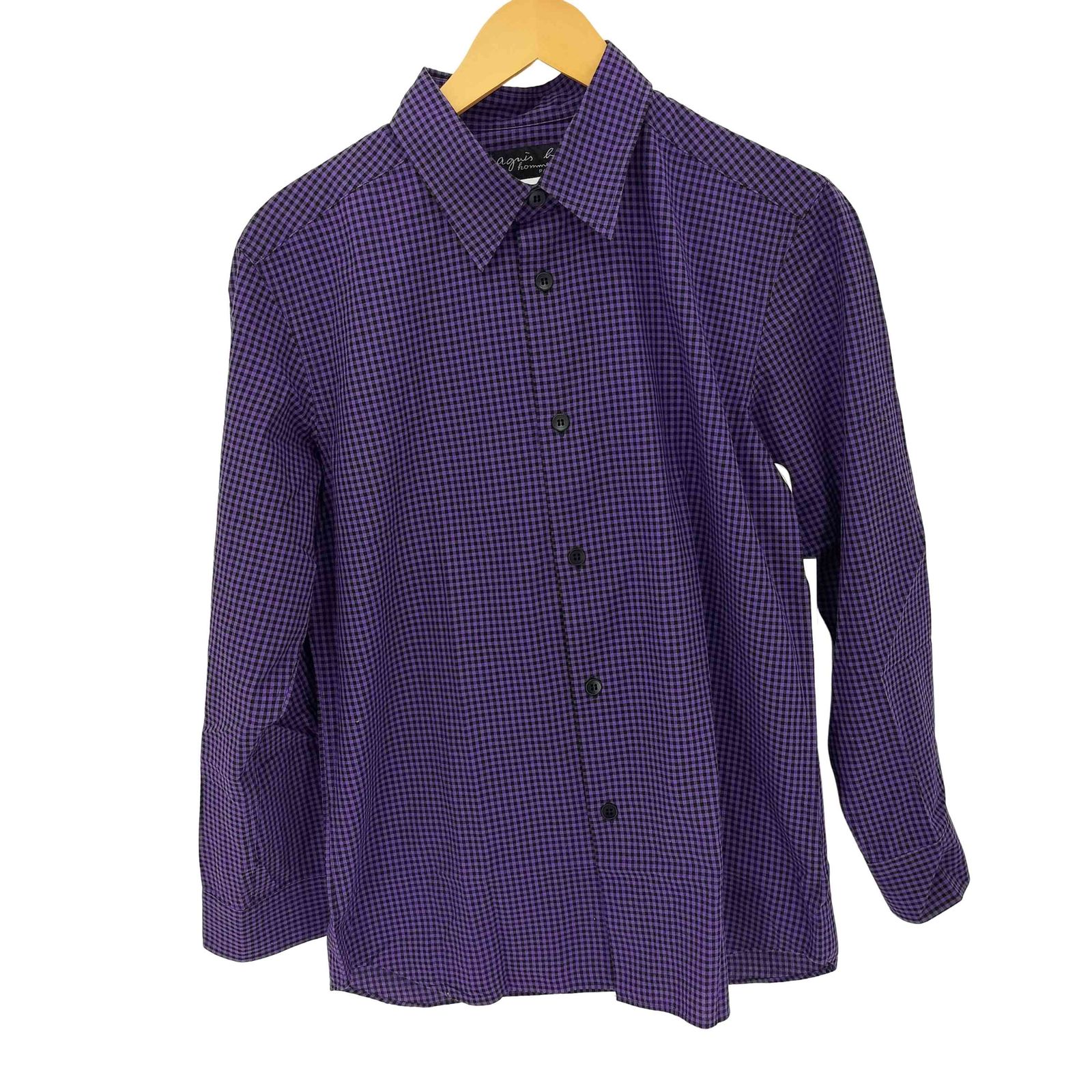 アニエスベー チェックシャツ 90s “agnes b” check pattern shirt made