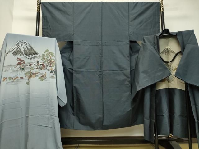 平和屋本店□極上 男性 本場大島紬 白大島 150亀甲 総詰め 逸品 CYAA1837