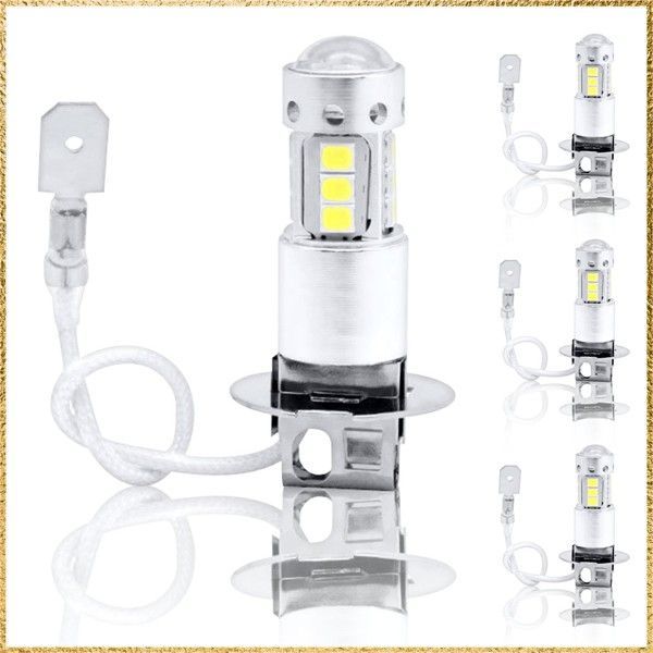 送料無料PackageQuantity:4 RIZES H3 H3a LED バルブ アルミ フォグ ランプ ショート ホワイト 360照射 12V 24V 兼用 ヘッドライト 放熱性 トラック 4個