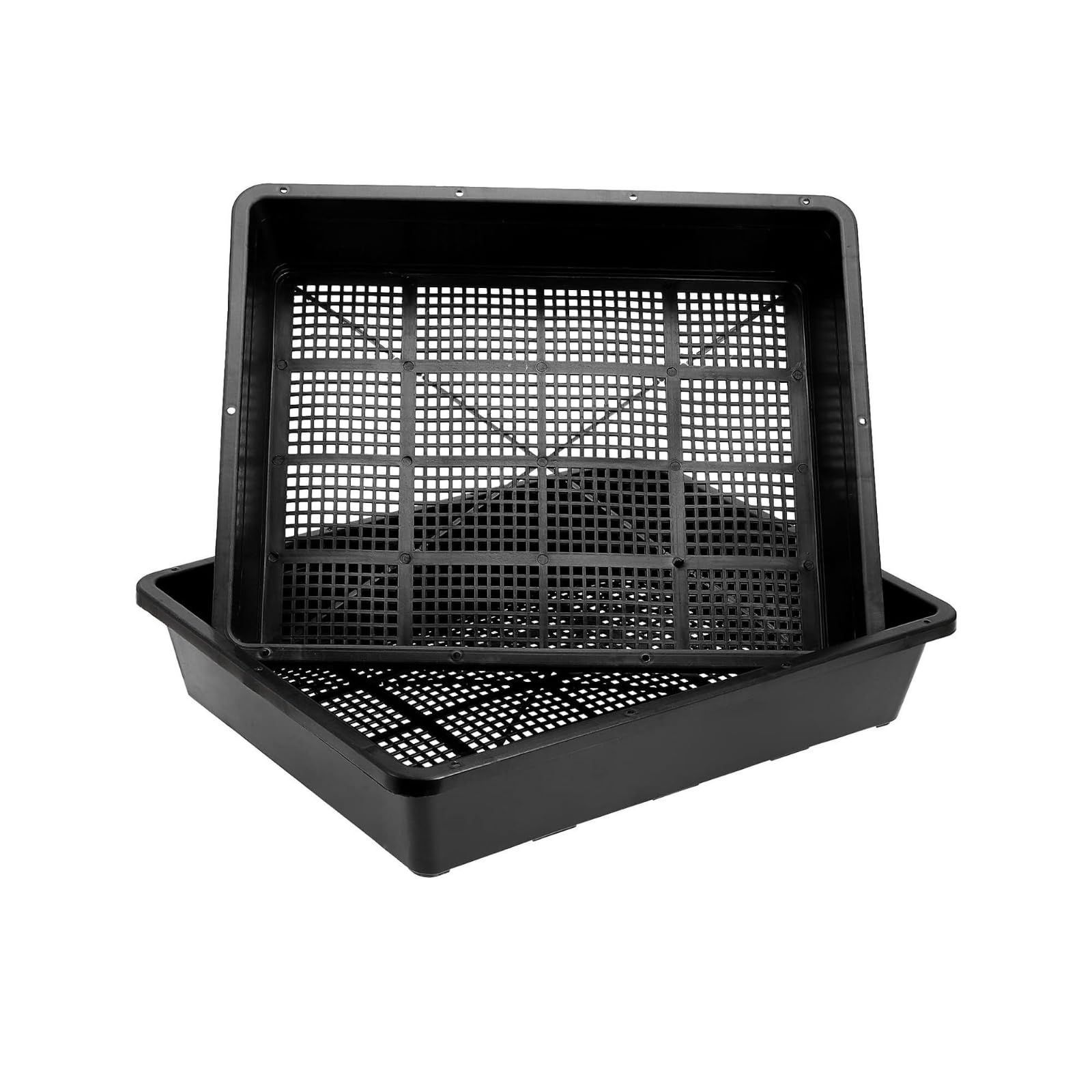 BeGrit 育苗ポット 苗トレー 5セット38x30cm育苗トレイ育苗箱 苗床 トレイ稚苗用苗箱 プラスチックプラントトレイ ガーデン苗スターターキット 多肉植物輸送ポット盆栽トレーニングポット家庭