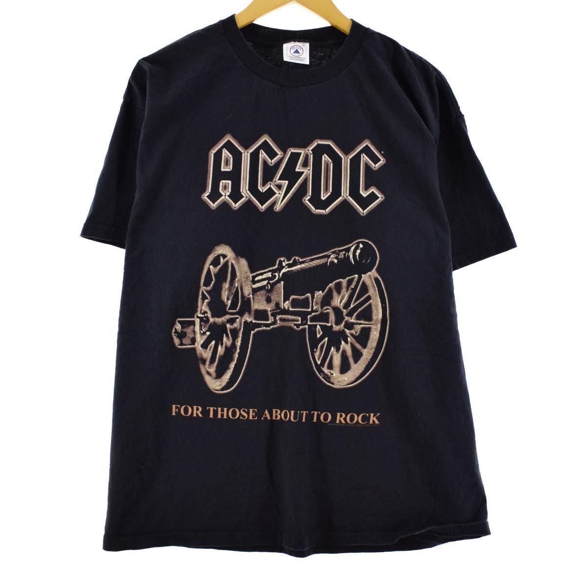 古着 90年代 AC/DC エーシーディーシー アルバム FOR THOSE ABOUT TO ROCK バンドTシャツ メンズXL  ヴィンテージ/eaa242103