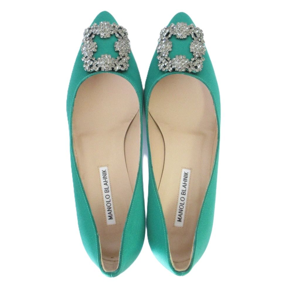 未使用 MANOLO BLAHNIK マノロブラニク ハンギシ ビジューモチーフ