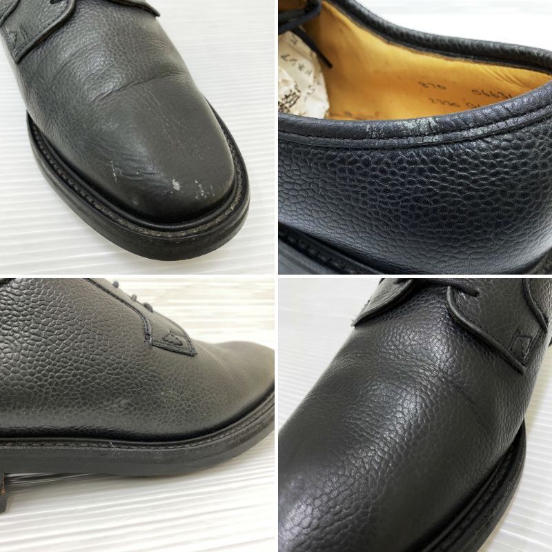 PEAL & CO シボレザー ドレスシューズ プレーントゥ ブルックスブラザーズ BROOKS BROTHERS MADE IN ENGLAND  サイズ：US 9 1/2 ブラック 外羽根