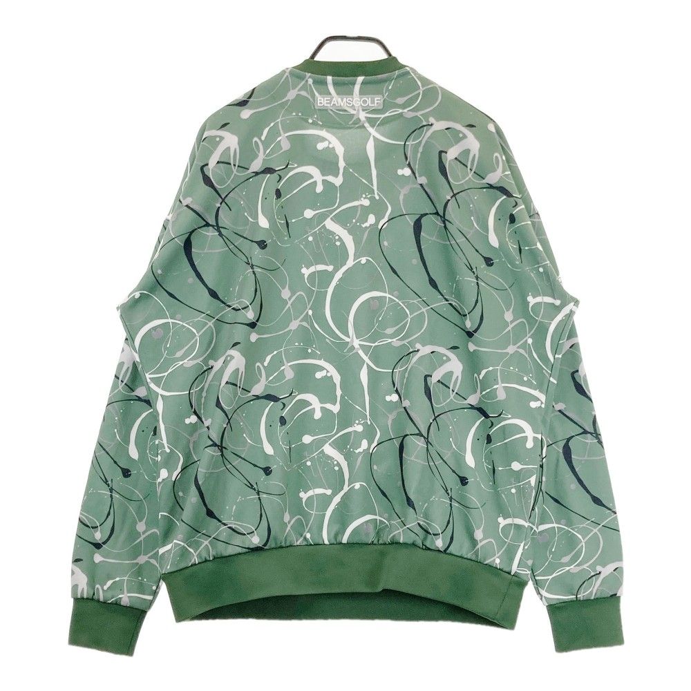 サイズ XL BEAMS GOLF ビームスゴルフ スウェットトレーナー 総柄 グリーン系 240101421107 ゴルフウェア メンズ ストスト