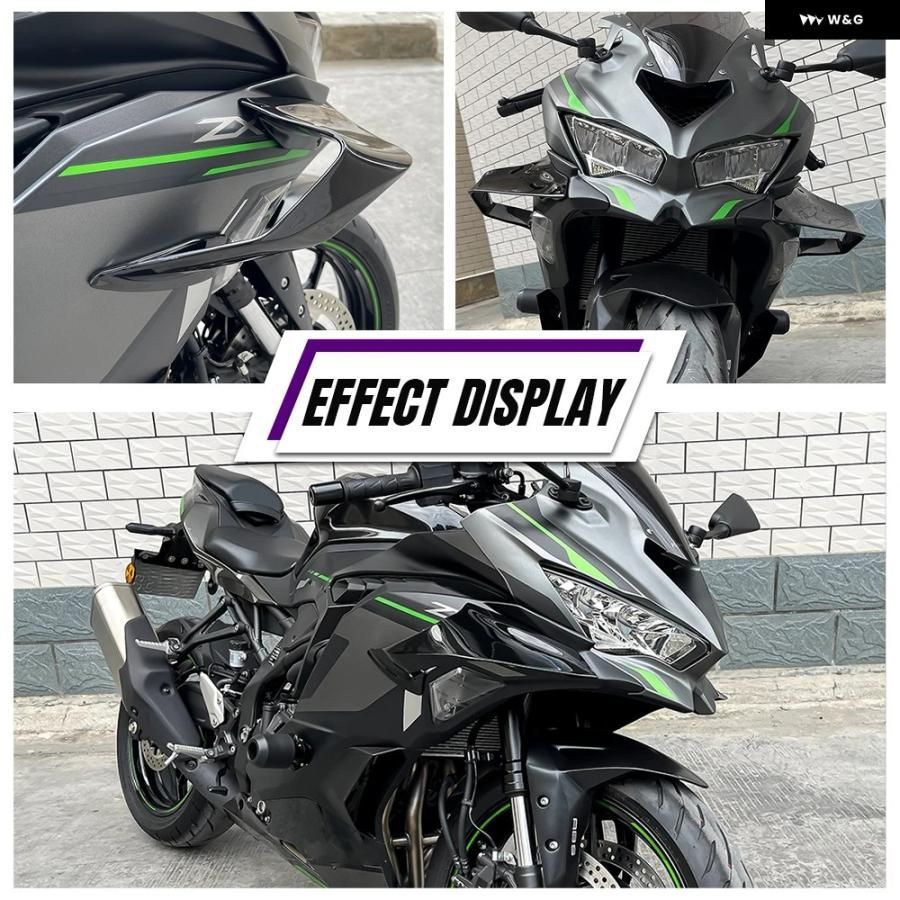 ZX-4R/ZX-4RR/ZX-25R対応 カーボン調エアロウィングキット 社外