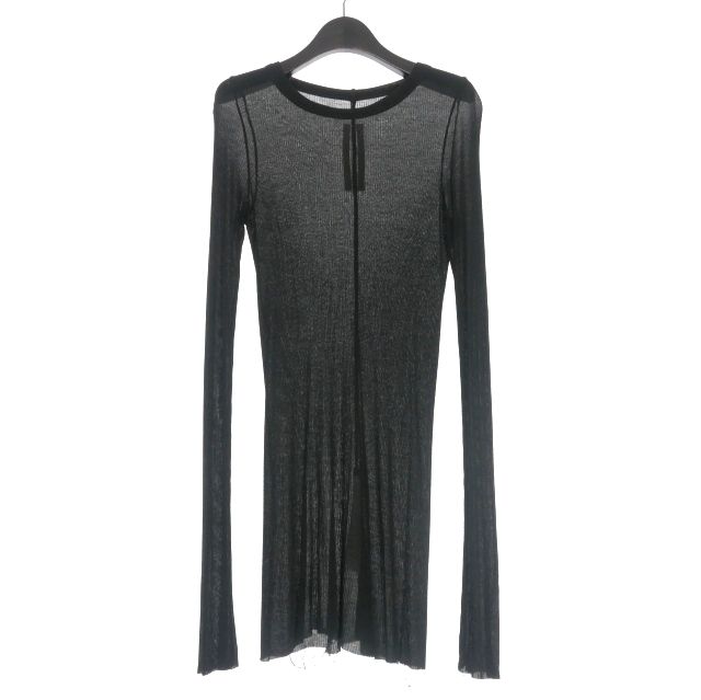 リックオウエンス Rick Owens Long Sleeve Rib Tee ロングスリーブ リブカットソー Tシャツ 長袖 42 ブラック 黒 RP21S3202-RC