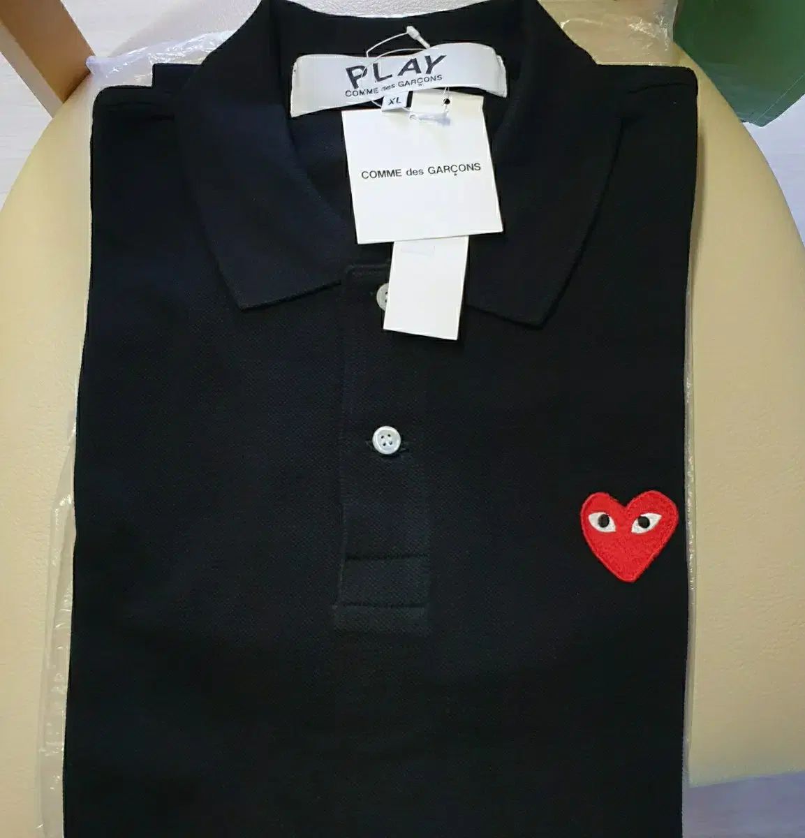 COMME des GARCONS コム デ ギャルソン 半袖 ポロTシャツ 黒