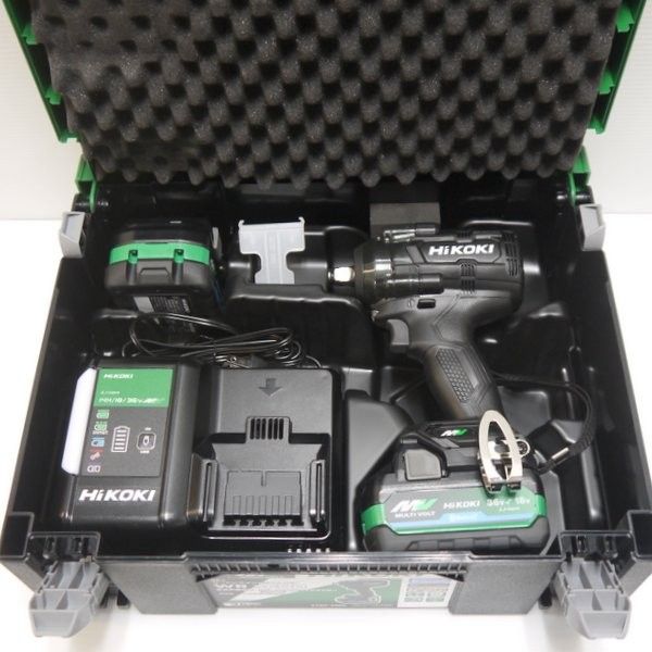 HiKOKI ハイコーキ コードレスインパクトレンチ WR36DH 2XPBSZ ストロングブラック 36V マルチボルト 角ドライブ12.7mm ≡DT6161