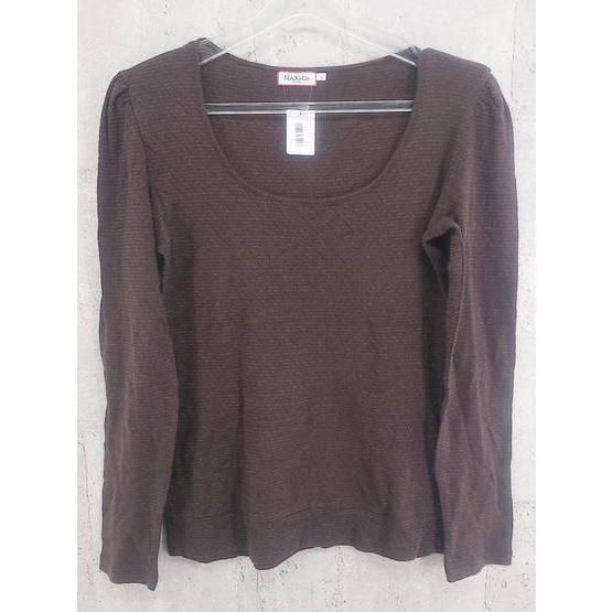 ◇ MAX&CO. マックスアンドコー ラメ 総柄 長袖 Tシャツ カットソー L 