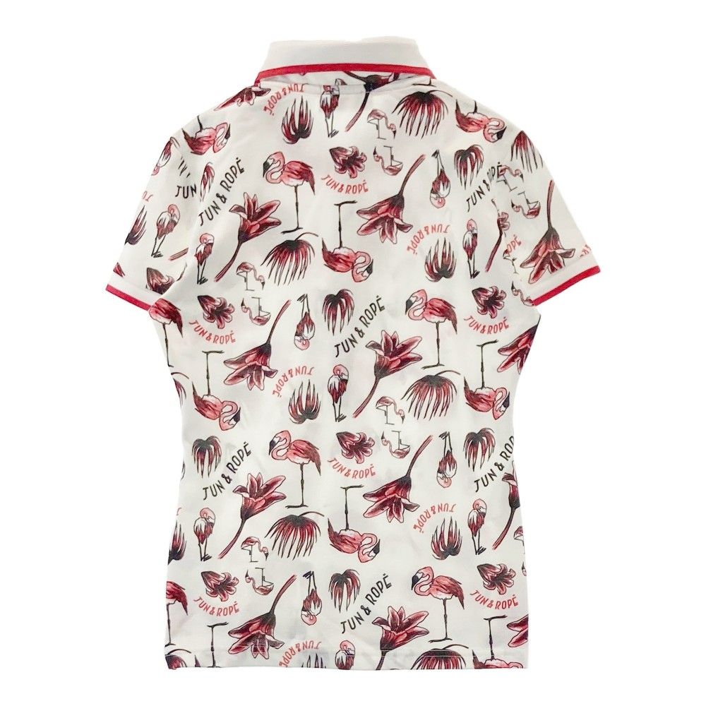 サイズ：S JUNu0026ROPE ジュン アンド ロペ ; 半袖ポロシャツ 総柄 レッド系 [240101427733] ゴルフウェア レディース ストスト