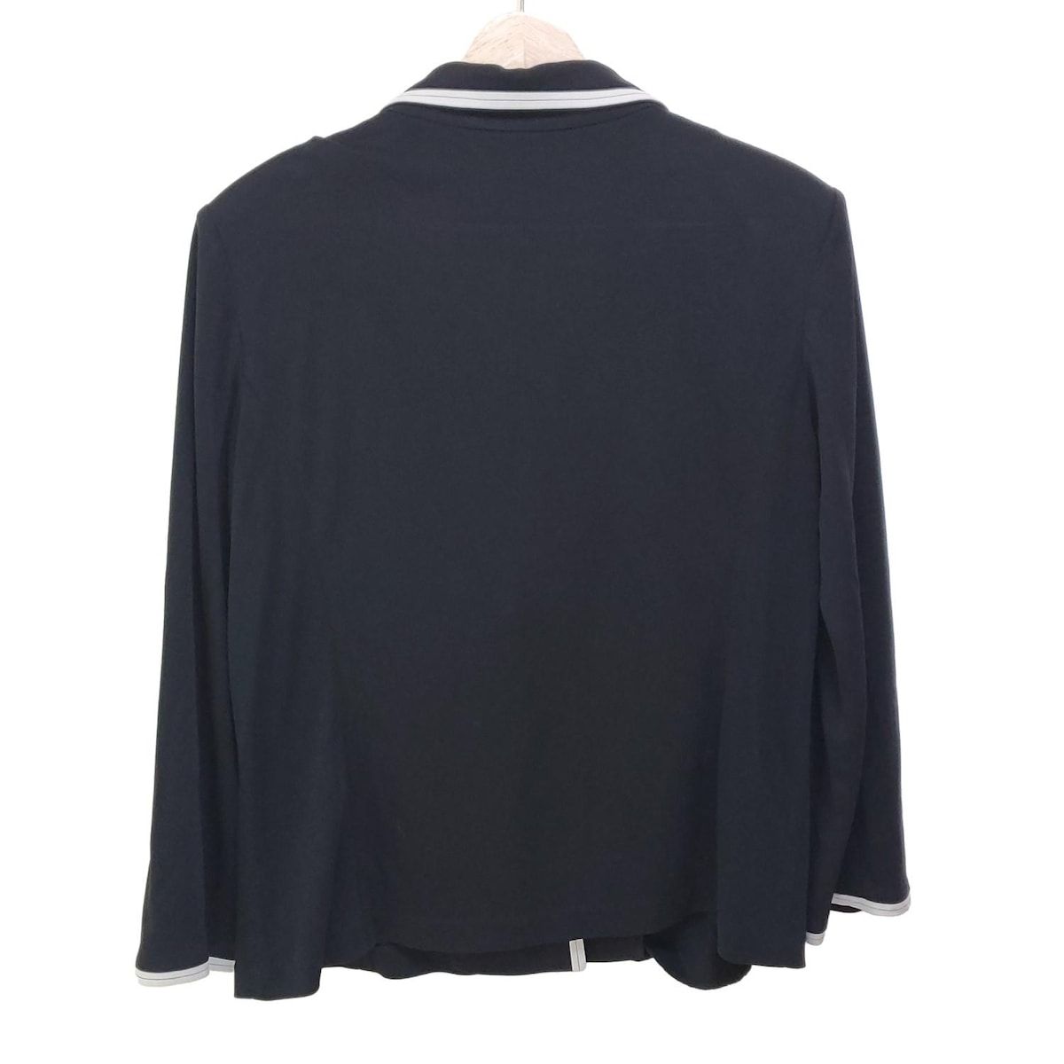 LEONARD レオナール ジャケット サイズLL レディース - 黒 長袖 カンカン素材 肩パッド 春 秋