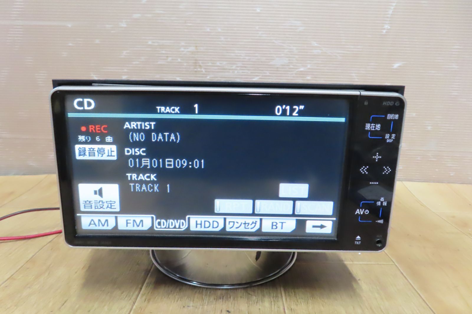 動作保証付V10080/トヨタ純正　NHDT-W59G　HDDナビ　地図2017年　Bluetooth内蔵　CD DVD再生OK　本体のみ
