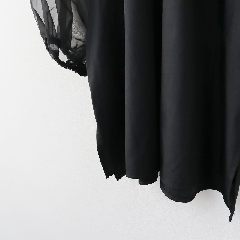 エラ ELLA 美品 オーガンジーバルーンブラウス F/ブラック