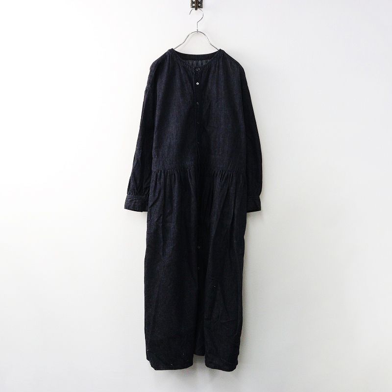 2023AW ネストローブ nest Robe コットンリネンダンガリーギャザー  