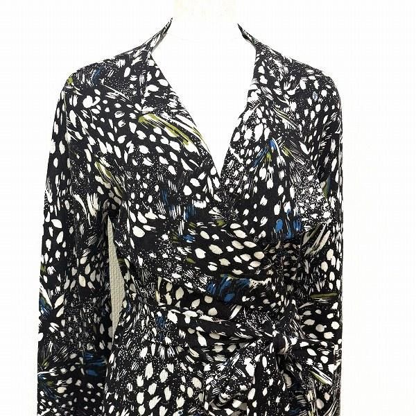 wnc ダイアンフォンファステンバーグ DVF ワンピース M 黒系 白 ニット