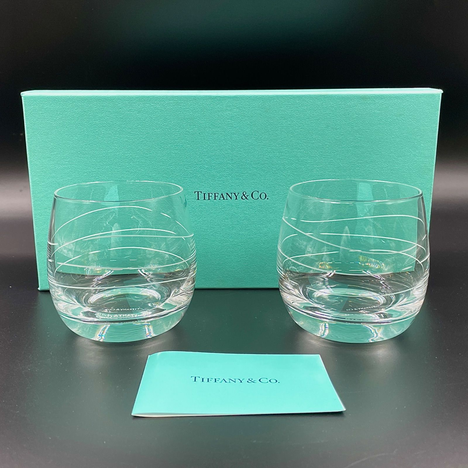 C-04036 Tiffany&Co. ティファニー カデンツ ペアグラス 2個 セット 