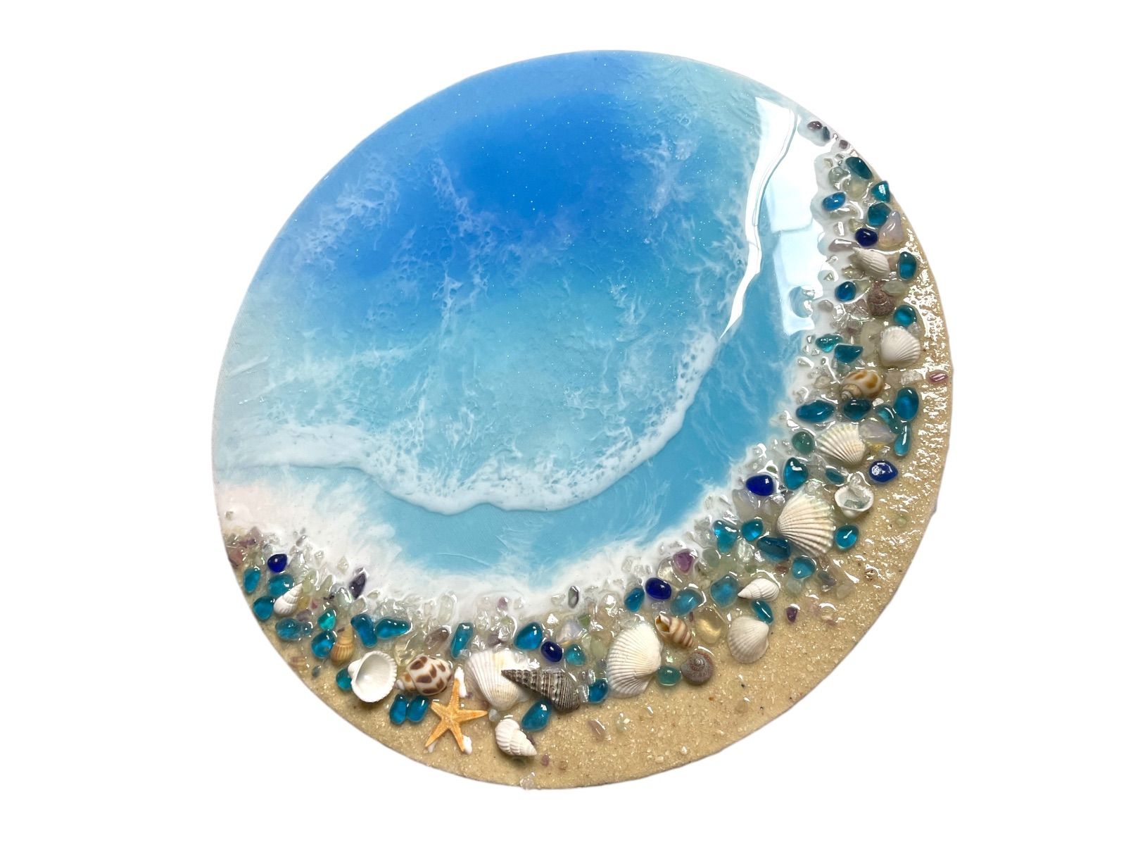 90cm×30cm 海アート ブルーオーシャン レジンアート 90cm×30cm 海