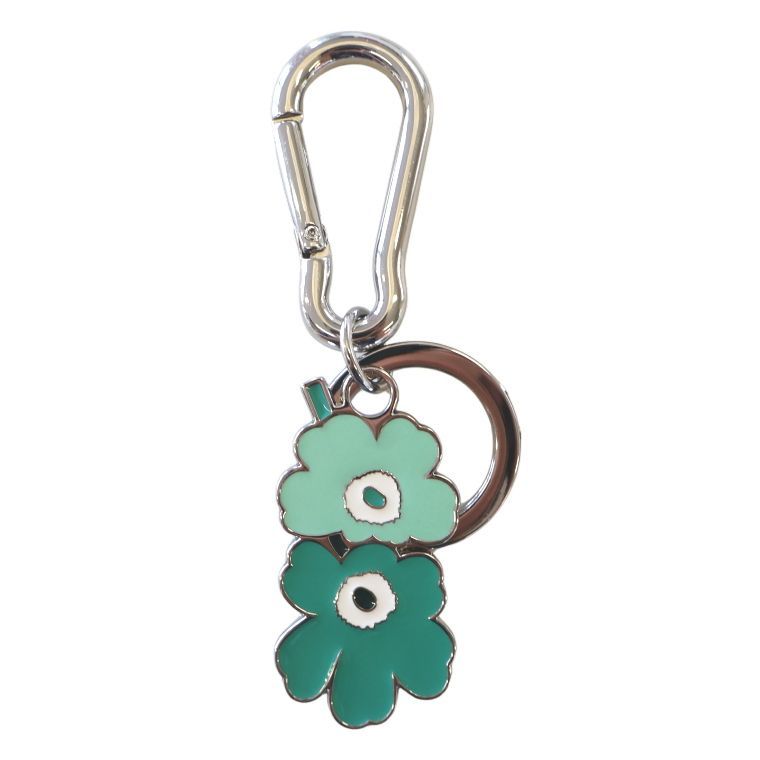 マリメッコ キーホルダー ウニッコ グリーン × ライトグリーン marimekko キーリング No.760 31 Puhallus Unikko I プレゼント おしゃれ ギフト 結婚祝い 花柄 小物 雑貨 キーチェーン