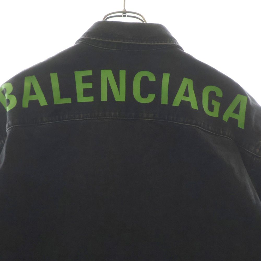BALENCIAGA バックロゴデニムシャツ オーバーサイズ】BALENCIAGA