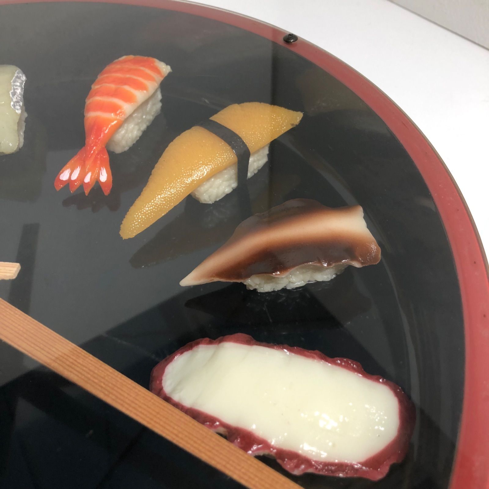 ☆食品サンプル 寿司時計 寿司桶 寿司屋 時計 かけ時計 動作確認済み