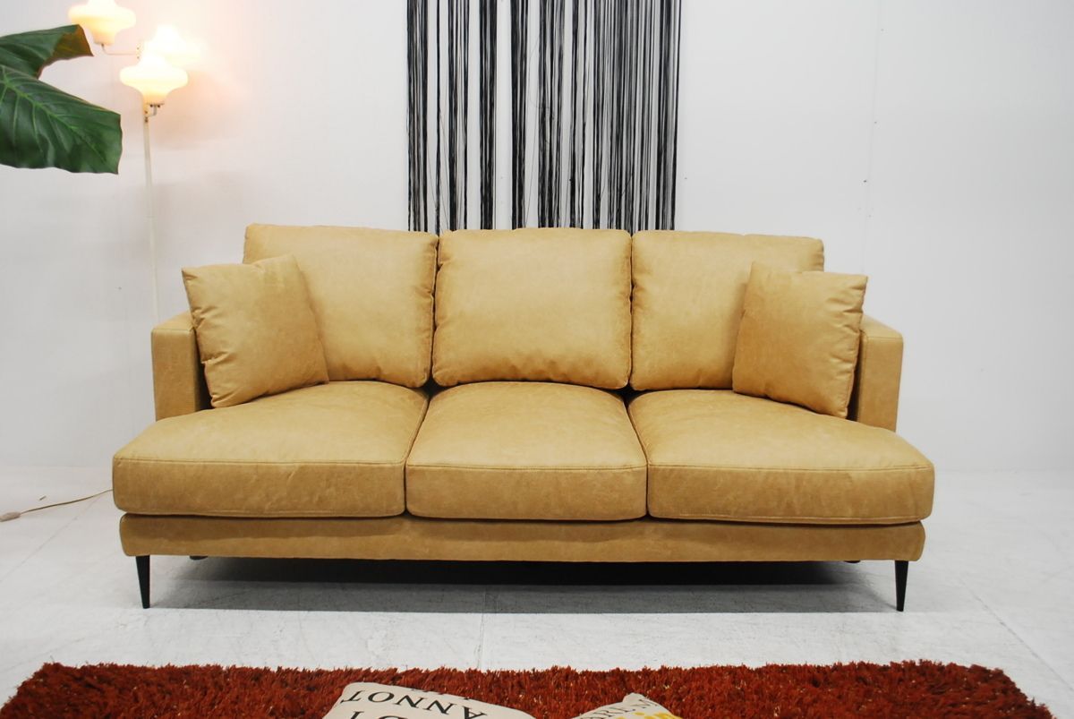 アウトレット 現品限り 一部 落ち着きのあるモダントリプルソファー 寛ぎの空間を演出します