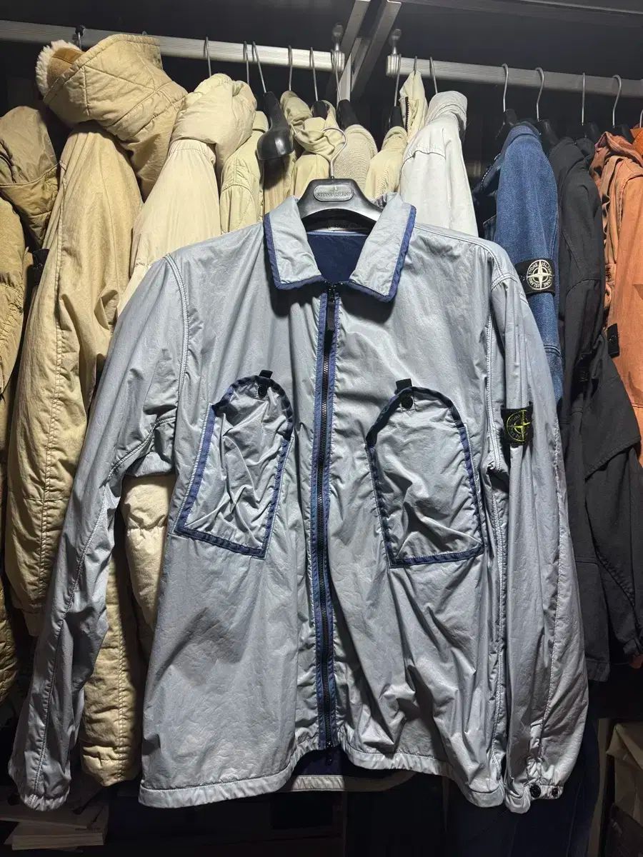 状態 上 STONE ISLAND ストーンアイランド LAMY FLOCK オーバーサイズシャツ XL