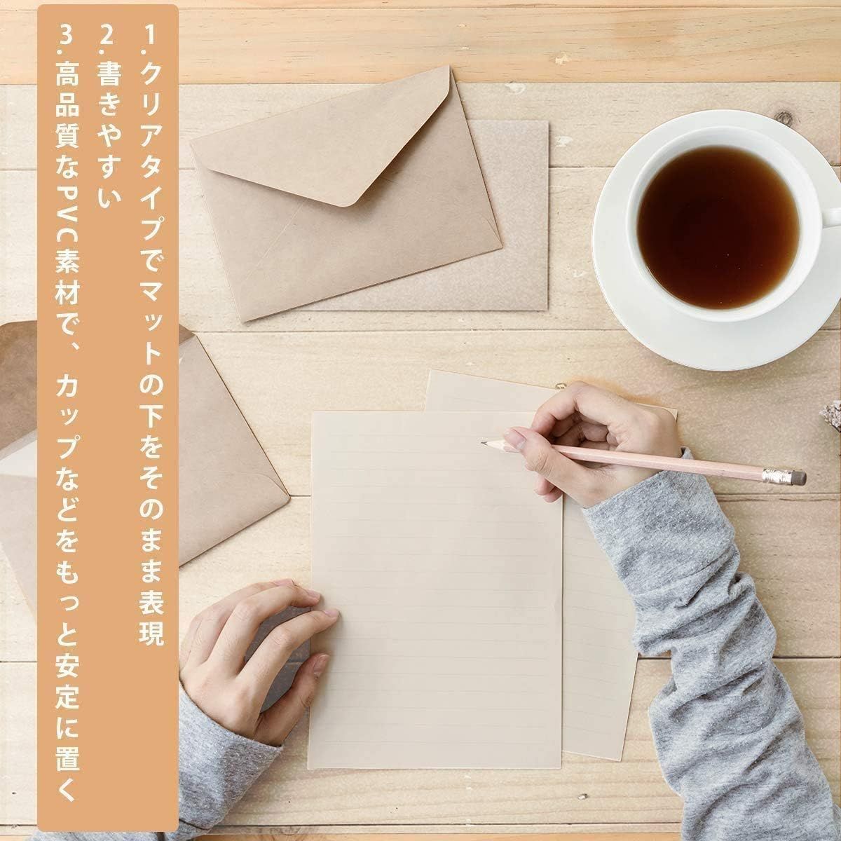  オフィス テーブルクロス テーブルカバー 学習机 デスク 防塵 防水 耐久 耐熱 クリア テーブルマット 厚さ1 5 mm エンボス加工 cm 40 つや消し x 80 PVC製 半透明 透明 デスクマット NATRKE デスクマット 机上アクセサリー