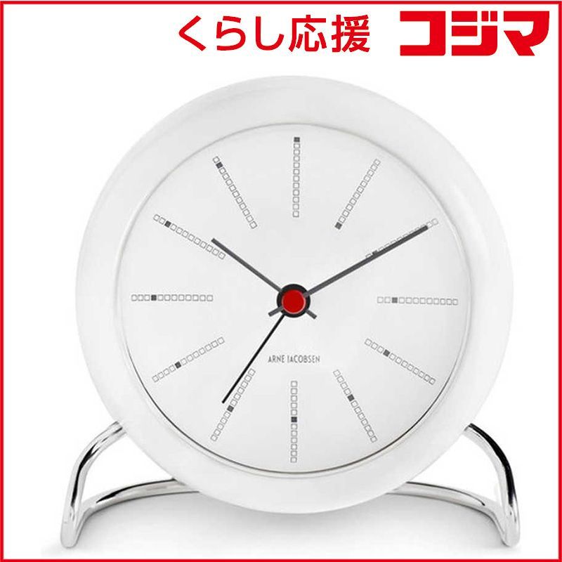 インテック 置き時計 Bankers Table Clock 11cm white ARNE JACOBSEN アルネ ヤコブセン AJ43675
