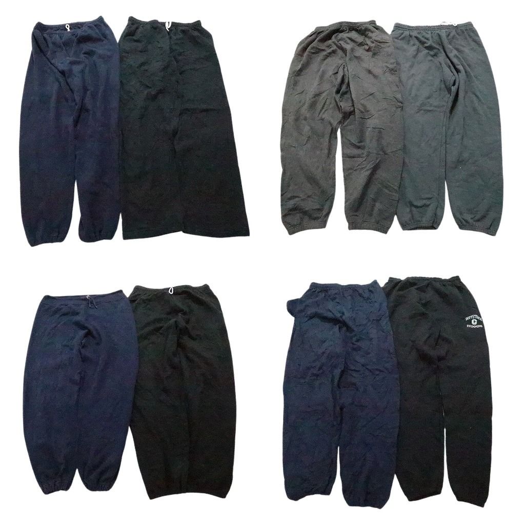 古着卸 スウェット パンツ 8枚セット メンズ XL ワンポイント イージーパンツ ワイド リブ 古着 NA0484