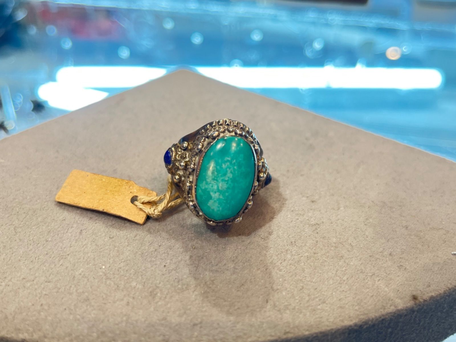 アンティーク ターコイズ ラピスラズリ リングシルバー925 天然石 指輪  