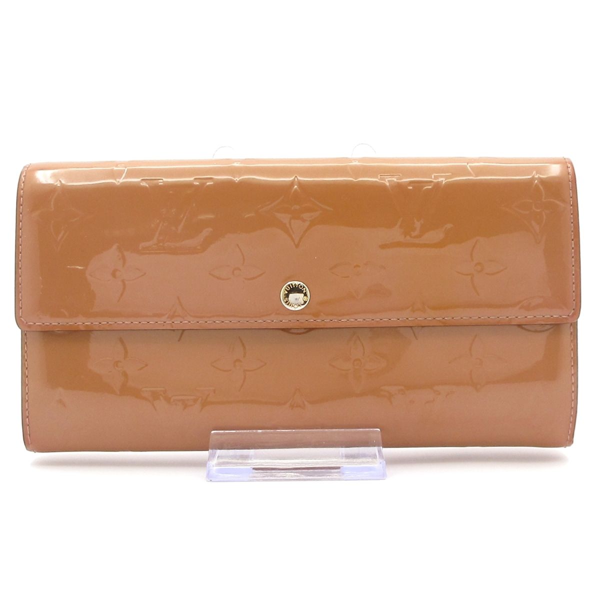 LOUIS VUITTON ルイヴィトン 長財布 モノグラムヴェルニ ポルトフォイユ サラ M91767 ローズヴェルール レザー