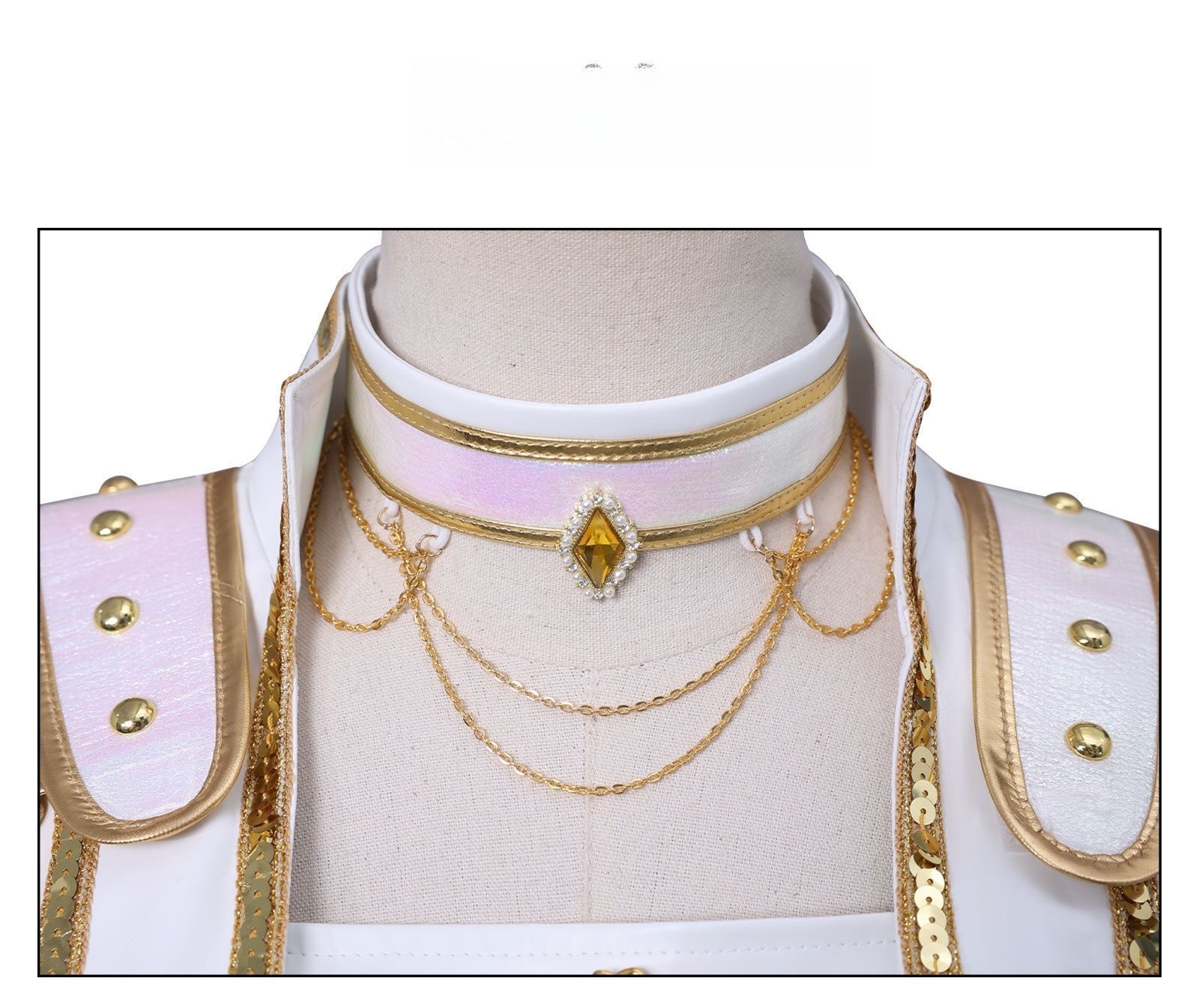 コスプレ服韓流女団白コスチュームK-POPルミハンターメイド