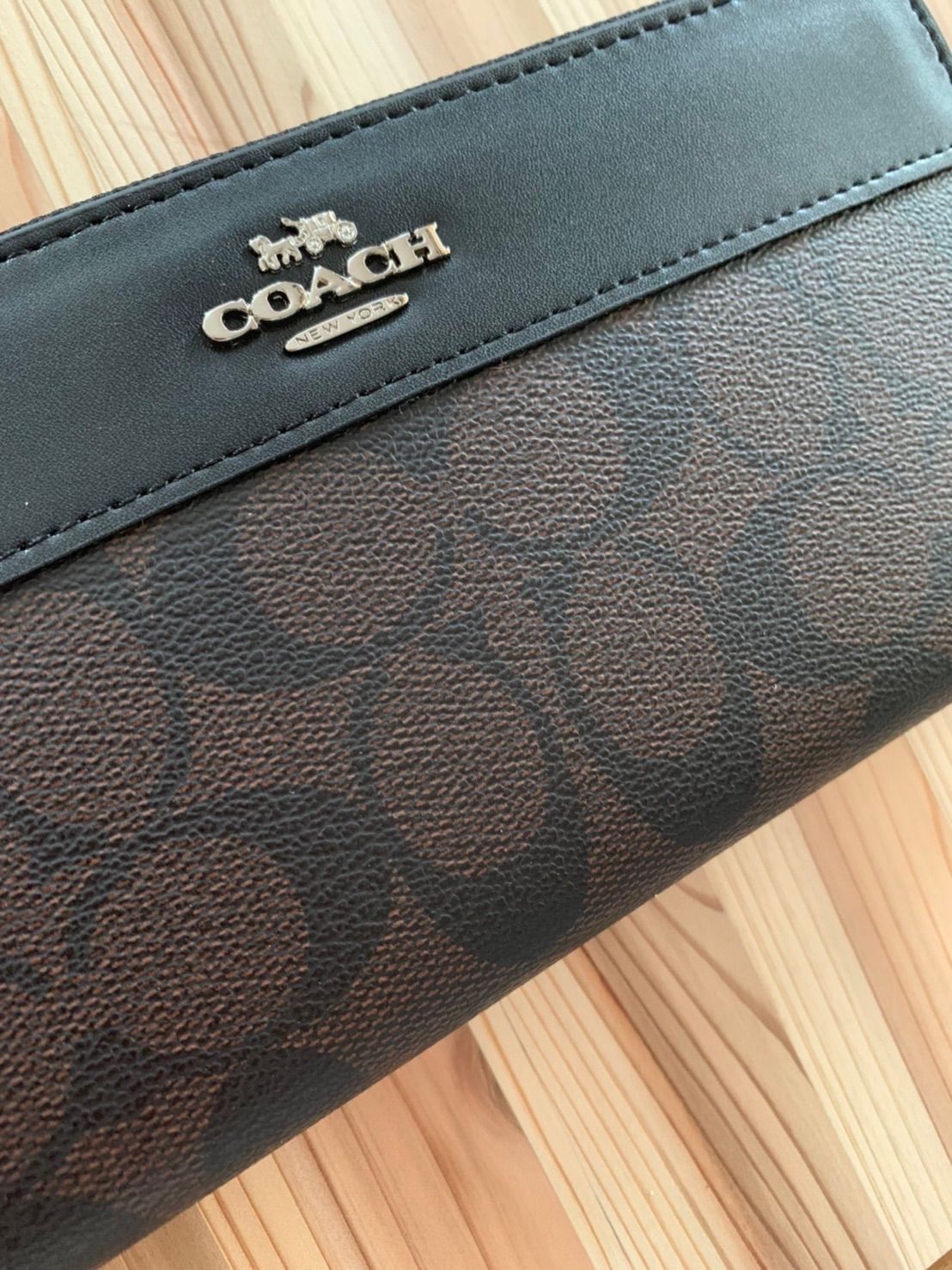 SALENEW大人気! COACH コーチ レザー シグネチャー ブラック