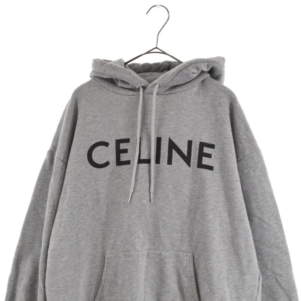 美品✨CELINE セリーヌ ロゴ パーカー スウェット グレー