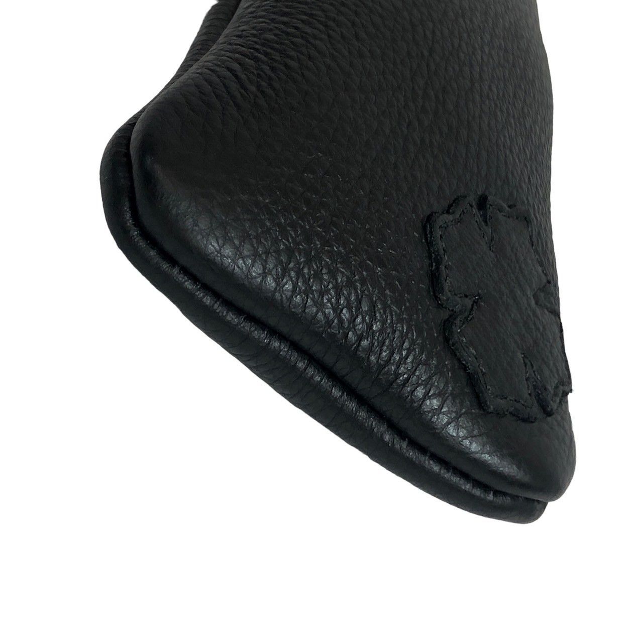 CHROME HEARTS クロムハーツ　眼鏡ケース 小物入れ ダガーチャーム クロムハーツ】パッチ レザー ファスナー 眼鏡ケース 小物入れ