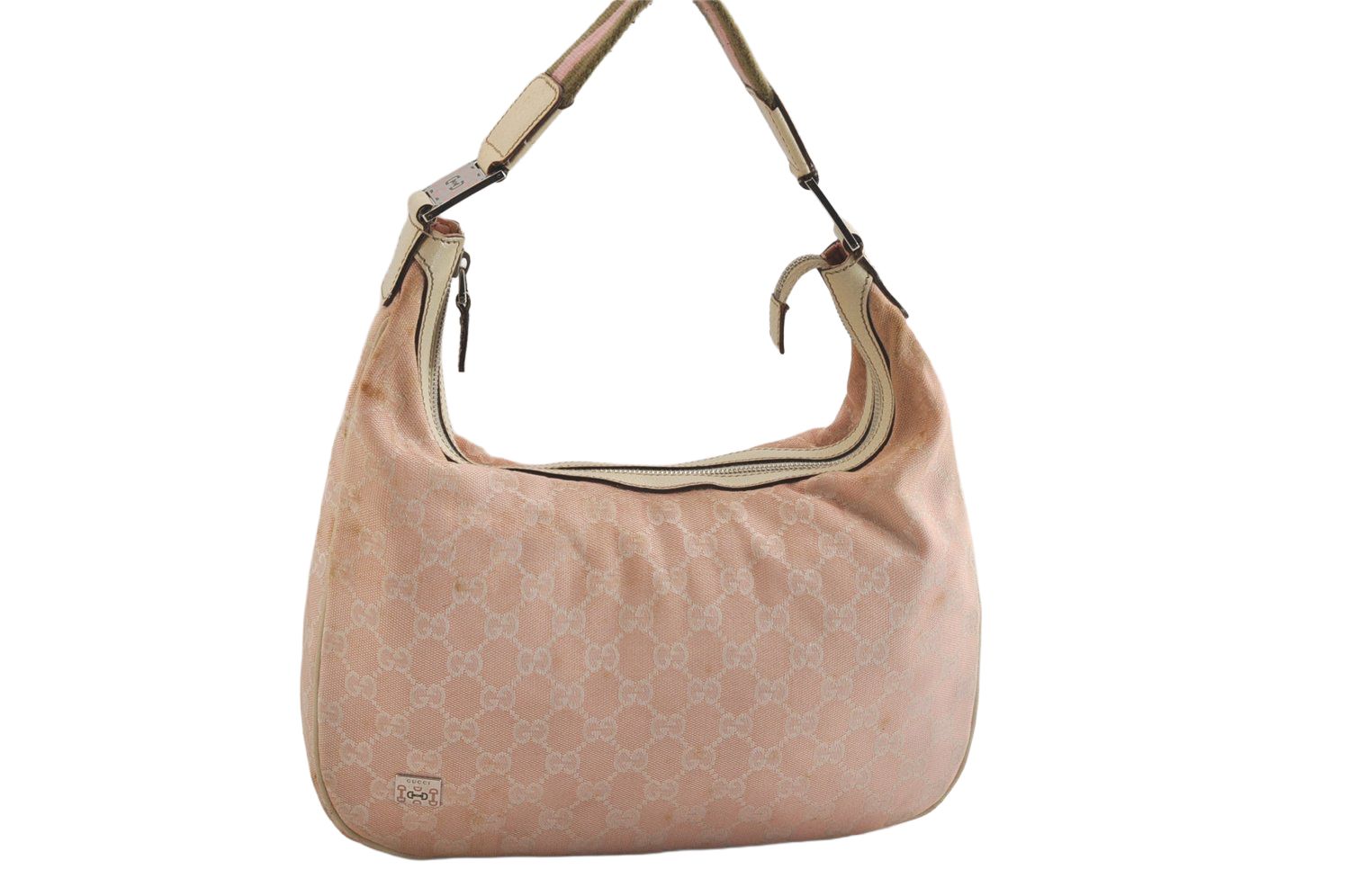 GUCCI グッチ シェリーライン ショルダーバッグ GGキャンバス レザー 145757 ピンク 7170M