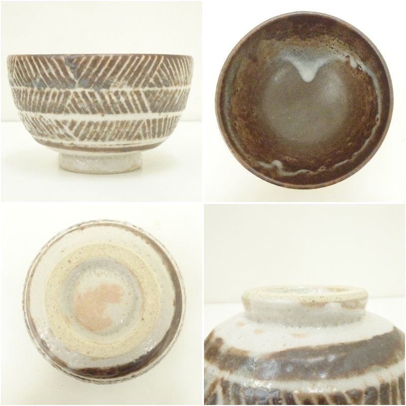 抹茶碗　平茶碗　骨董　レトロ 楽天市場】【中古】【茶道具】京焼 瑞香造 色絵八ッ橋茶碗（共箱