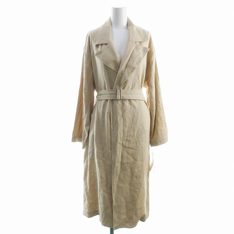 タグ付き クロシェ CLOCHE トレンチコート ロング リネン混 02 M
