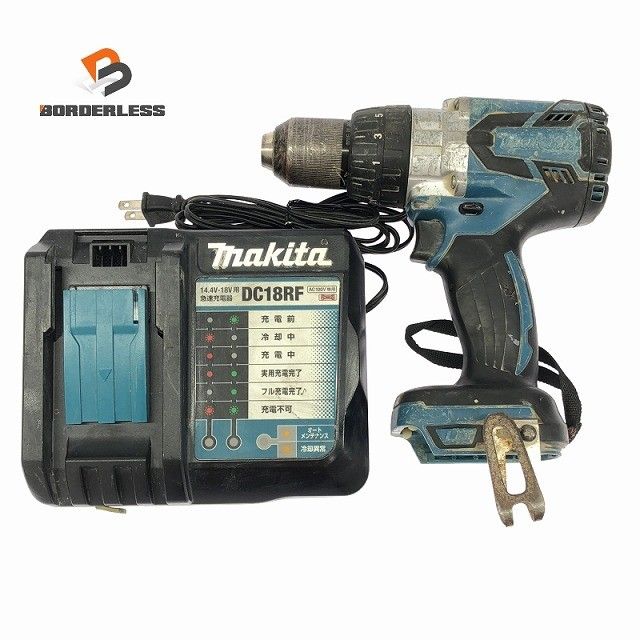 品 makita マキタ 18V 充電式震動ドライバドリル HP481D 充電器 DC18RF 付 コードレス 振動ドライバドリル ドリルドライバー117393