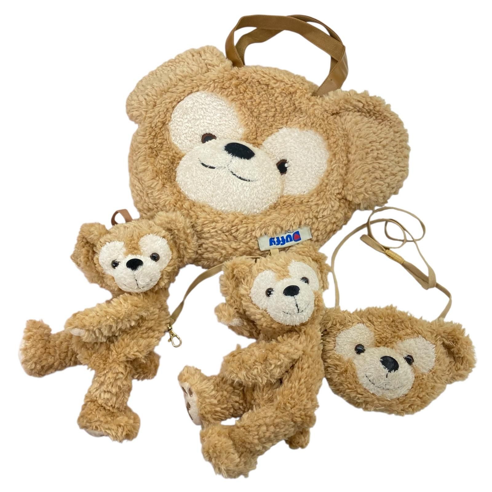 186001 現状品 Disney ディズニー ダッフィー フェイスバッグ 3WAYバッグ ぬいぐるみポーチ フェイスポーチ 4点 まとめ売り [0000000000549] 186001 現状品 Disney ディズニー ダッフィー フェイスバッグ 3WAY