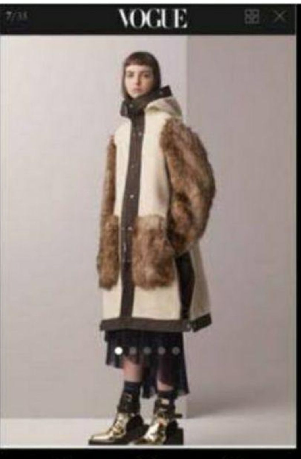 sacai ファーコート sacaiサカイ ファー &ボアショートコート 2025年